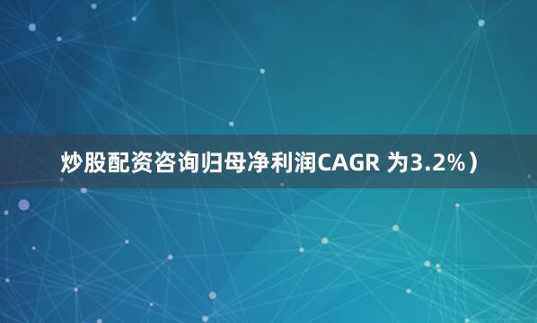 炒股配资咨询归母净利润CAGR 为3.2%）
