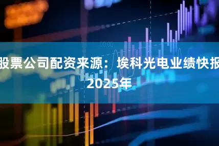 股票公司配资 来源:埃科光电业绩快报 2025年